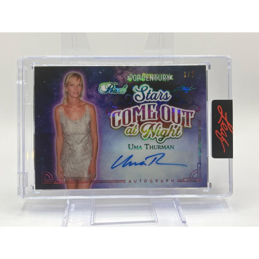 2025 Leaf Pop Century Uma Thurman Encased Pearl Stars Come Out Auto 1/2 SSP